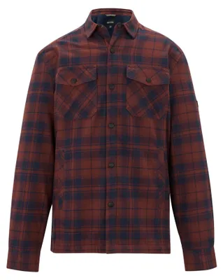 Image de Regatta - Chemise pour hommes "Spennith Shacket" RG13479 (3XL) (Bleu marine/Bordeaux foncé)