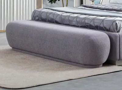 Immagine prodotto di Panca Sgabello Panca imbottita Ottomana Panca da letto Colore viola Camera da letto