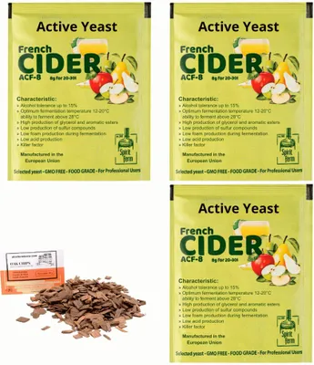 Produktbild von 3 x Trocken Hefe French Cider 8g - Apfelwein Hefe, Cider Hefe