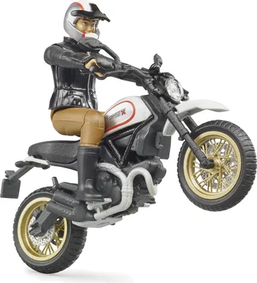 Produktbild von Bruder 63051 Ducati Desert Sled Scrambler Motorrad mit Fahrerfigur