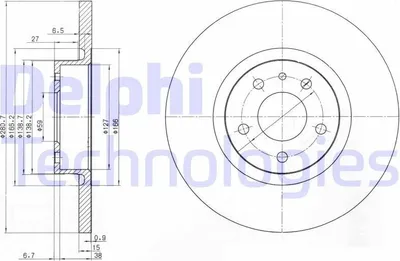 Produktbild von 2x DELPHI Bremsscheibe BG3420 für ALFA ROMEO 147 (937) 156 Sportwagon (932)