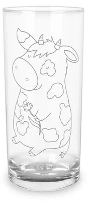 Produktbild von Mr. & Mrs. Panda Glas Kuh 400 ml - Transparent - Geschenk, Tumbler, Hof, Kühe, Spruch, Milch, Bauernhof, Trinkbecher, Trinkglas, Wasserbecher, Longdrinkglas