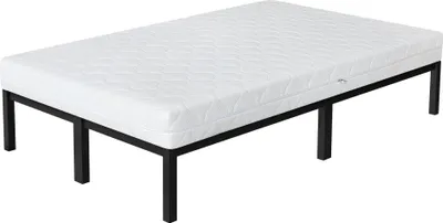 Produktbild von ML-Design Metallbett mit Lattenrost auf Stahlrahmen, 120x200 cm, Schwarz, mit Matratze
