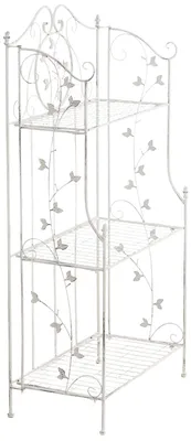 Produktbild von CLP Standregal klappbar Reus Etagere im Landhausstil Pflanzenregal aus Metall antik weiß