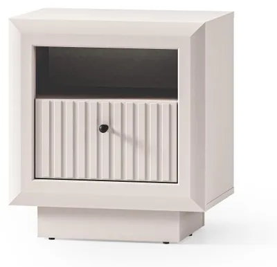Produktbild von FURNLUX Nachttisch Solo Beige 50 Cm / Hauptfarbe: Beige / Abmessungen: 50 x 55 x 36