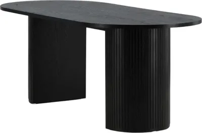 Immagine prodotto di FURNLUX Tavolo da pranzo Bianca Black 90cm / Hauptfarbe: Schwarz / Dimensioni: 90 x 200 x 75 cm