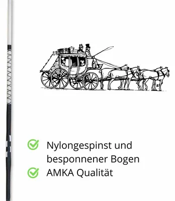 Produktbild von AMKA Bogenpeitsche Fahrpeitsche 140 cm mit AMKA gummierten Spezialgriff