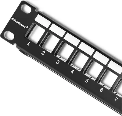 Obrázek produktu pro Qoltec Patchpanel RACK | 24 portů | UTP prázdný | černý