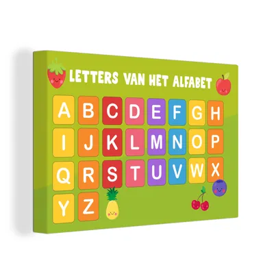 Produktbild von OneMillionCanvasses® - Leinwandbilder - 150x100 cm, Kinderzimmer - Alphabet - Lernen - Jungen - Mädchen - Kinder - Kinder, Wandbilder Kunstdruck Wanddekoration