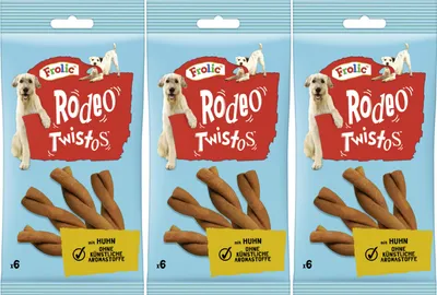 Produktbild von FROLIC™ RODEO™ TWISTOS™ Beutel Huhn 3 x 6 Stück