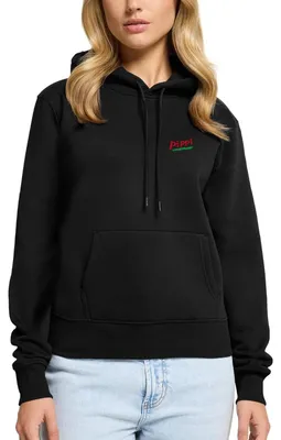 Produktbild von Spreadshirt Pippi Langstrumpf Logo Stick Damen Premium Hoodie, L, Schwarz