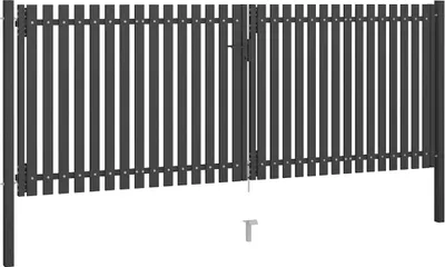 Obrázok produktu pre vidaXL Záhradná brána z ocele 400 x 125 cm antracitová