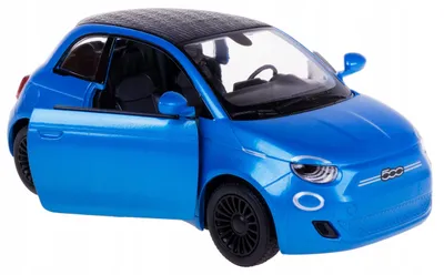 Produktbild von Kinsmart FIAT 500E Metall Modellauto 1:28 Blau