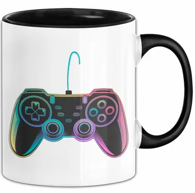 Produktbild von Gamer Gaming Liebhaber Tasse Geschenk Lustige Geschenkidee Spruch Game Controller (Schwarz)