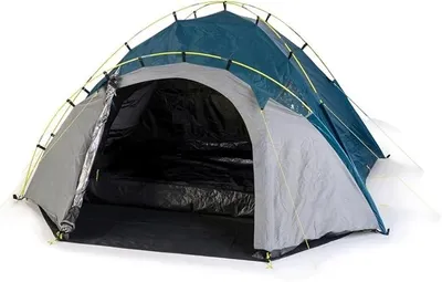 Produktbild von Kuppelzelt 4 Personen Camping Zelt - 4 Mann Campingzelt Igluzelt Trekkingzelt mit 2000 mm Wassersäule mit Vorzelt inkl. 2 Eingänge wasserdichtes Festivalzelt