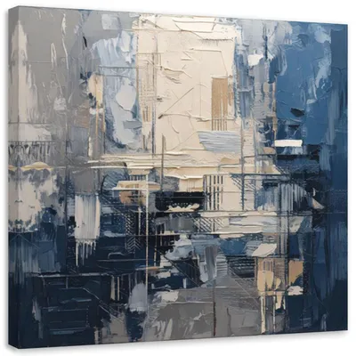Immagine prodotto di Quadro su tela, Astratto geometrico Pittura pastello - 40x40