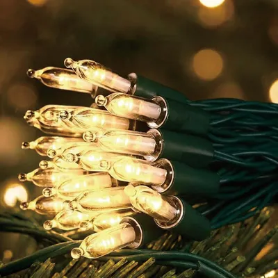 LED-Lichterkette, 6 m, 40 warmweiße Lampen, batteriebetrieben, Timer