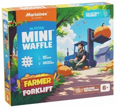 Produktbild von Waffle Mini-Bausteine: Bauer und Gabelstapler