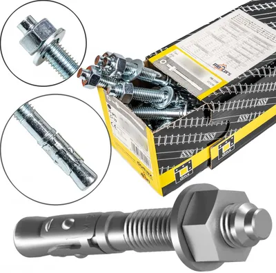 Obrázek produktu pro Kotva do betonu 12×90 ocelová expanzní s kroužkem DOMAX DMX, 25 ks