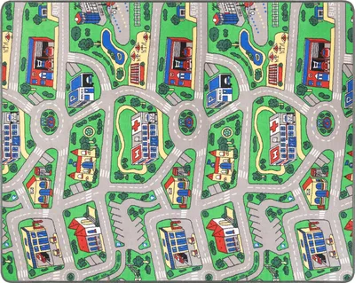 Produktbild von Primaflor Spielteppich CITY - 200x300cm - Kinderteppich mit Straßen - Straßenteppich für Jungen & Mädchen