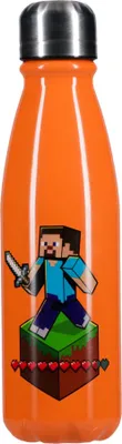 Immagine prodotto di Paladone - borraccia riutilizzabile in alluminio con tappo a vite, 600 ml, licenza ufficiale Minecraft per il gioco, il viaggio, la scuola e l'ufficio.