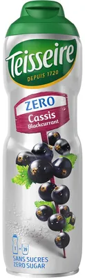 Image de Teisseire Sirop Cassis zéro sucre 600ml - Cocktails Milkshakes (1 paquet)