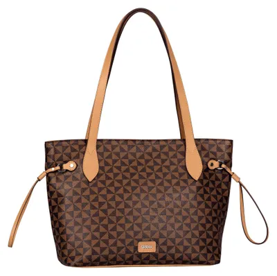 Produktbild von Gabor Barina Damen Shopper Umhängetasche groß braun Reißverschluss Handtasche