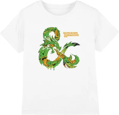 Immagine prodotto di Dungeons & Dragons - Maglietta per bambini, Logo TV26126 (152-158) (Bianco)