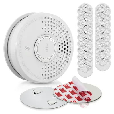 Zdjęcie produktu dla Mini detektory dymu, zestaw 20 sztuk, z uchwytem magnetycznym i baterią