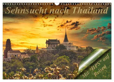 Immagine prodotto di Nostalgia della Thailandia (calendario da parete 2027, formato DIN A3 orizzontale), calendario mensile CALVENDO