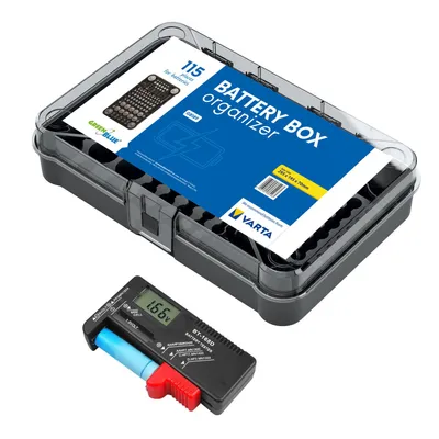 Immagine prodotto di Portabatteria GreenBlue GB189 + tester digitale Lamex per batterie e accumulatori