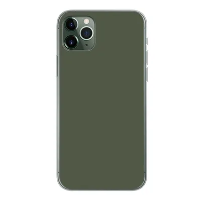 Produktbild von MuchoWow® Handyhülle Schutzhülle Hülle für iPhone 11 Pro Max Grün - Olive - Farbe - Grün - Fest - Olivgrün Silikon Softcase Handy Hülle - Schutz