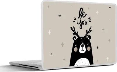 Produktbild von MuchoWow® Laptop Aufkleber Sticker Cover Zitate - Sei du - Sprichwörter - Kinder - Baby - Jungen - Mädchen 30x21 cm - Sticker für Laptop - Selbstklebend