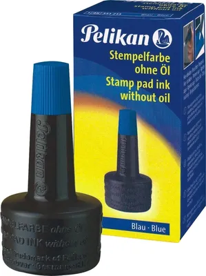 Immagine prodotto di Pelikan - Inchiostro per timbri Pelikan 4K Blue | Flacone da 28 ml | 10 pezzi