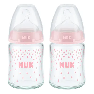 Produktbild von NUK First Choice Glas-Babyflasche Vorteilsset 2x120ml 0+ mit 1S Sauger