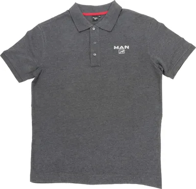Produktbild von MAN Poloshirt, 1/2-Arm, 100 % Baumwolle, Farbe Grau-Melange, Größe M