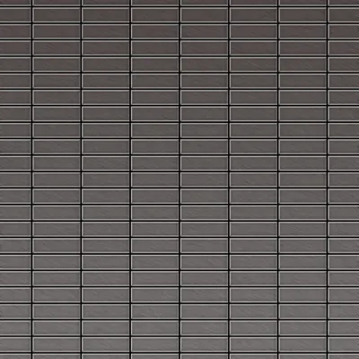Produktbild von Mosaik Fliese massiv Metall Titan gebürstet dunkelgrau 1,6mm stark Cabin-Ti-SB