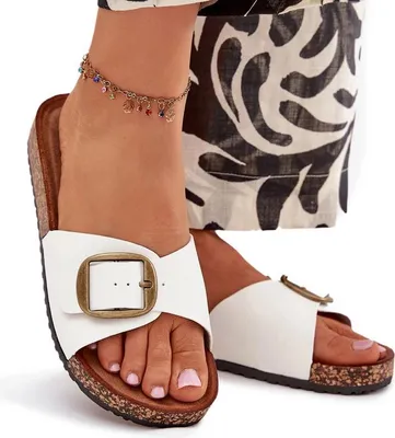 Produktbild von Damen Sandalen Auf Korkplattform Mit Schnalle Weiße Vianara 36