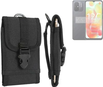 Produktbild von K-S-Trade Holster Handy Hülle kompatibel mit Xiaomi Redmi 12C Holster Handytasche Gürtel Tasche Schutz Hülle Robust Outdoor schwarz