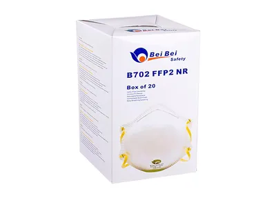 Image de Masque FFP2 NR B702 – 5 couches, blanc, 20 pièces, masque jetable avec boucles d'oreilles