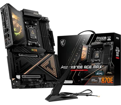 Produktbild von MSI MEG X870E ACE MAX, AMD, Sockel AM5, AMD Ryzen 7000 Series, AMD Ryzen 8000 Series, AMD Ryzen 9000 Series, Sockel AM5, DDR5-SDRAM, 256 GB