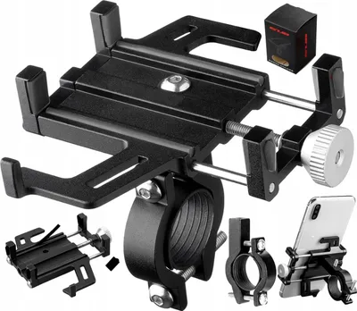 Produktbild von Fahrrad-Handyhalter - Universelle Kompatibilität - Einfache Montage - Metallkonstruktion - Schutzschaum - Sicherheit - Komfort