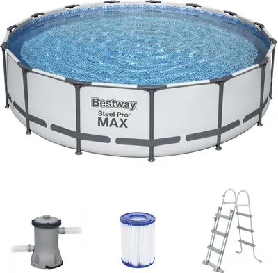Produktbild von Bestway 56488 Steel Pro Max Rund Über Dem Boden Schwimmbad 457x107 cm