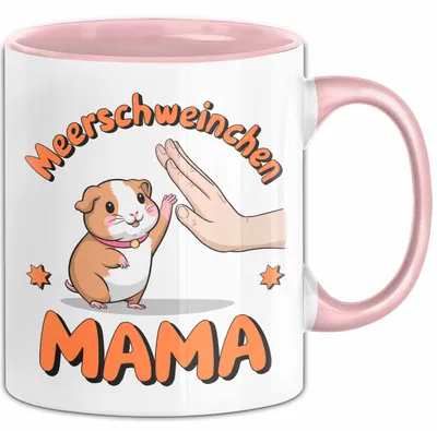 Produktbild von Meerschweinchen Tierliebhaber Tasse Geschenk Lustige Geschenkidee Spruch Meerschweinchen Mama (Rosa)