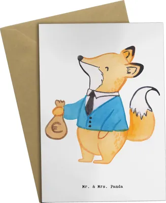 Produktbild von Mr. & Mrs. Panda Grußkarte Steuerberater Herz - Weiß - Geschenk, valentinstagskarte, osterkarte, weihnachtskarten, osterkarten, einladungskarten, Grußkarten