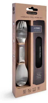 Produktbild von BLACK+BLUM | Göffel, TO-GO LUNCH, edelstahl, 4 Stück