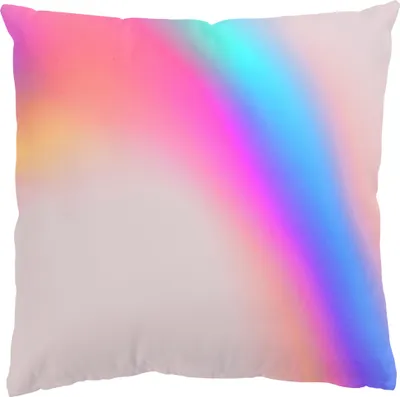 Produktbild von Dekokissen mit Motiv drinnen / Indoor Zierkissen Samt waschbar Regenbogen bunt Sofakissen mit Füllung