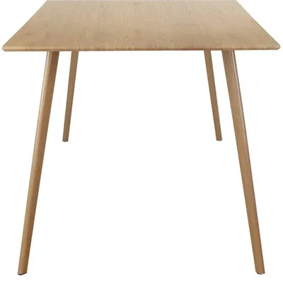 Image de Table à manger en chêne naturel Leonique, 120 cm, chêne
