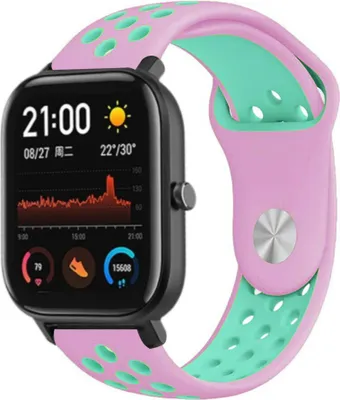 Produktbild von Strap-it Xiaomi Amazfit GTS Sportarmband (Rosa/Aqua)