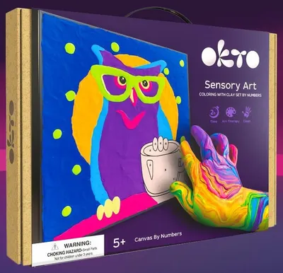Obrázek produktu pro OKTO Sova výtvarná sada malování na plátno 30x30 cm